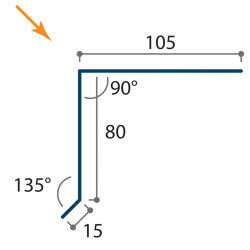 Bavette gouttière Polyester 35 µ