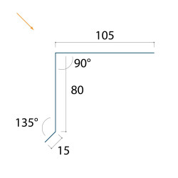 Bavette gouttière Polyester 35 µ