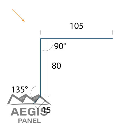 Bavette gouttière Polyester 35 µ