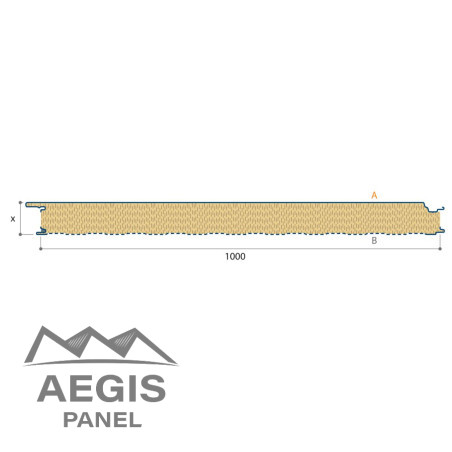 Bardage Panneau Sandwich Vulcasteel 1000FC Alpha (Lisse) 1000mm 25µ