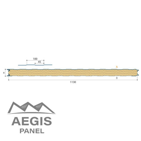 Bardage Panneau Sandwich Vulcasteel Wall Alpha (Linéaire) 1130mm 25µ