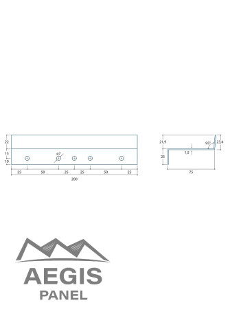 Pièce de départ 1,5MM JI FC Wall 100MM