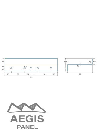 Pièce de départ 1,5MM JI FC Wall 120MM
