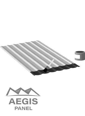 Couverture Panneau Tuile Aquafix  H ond 24mm x L 1100mm 40µ