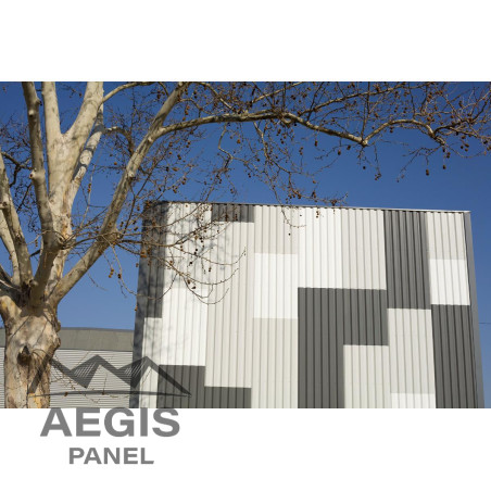 Bardage Tôle sèche nervurée H nerv 25mm x L 1085mm 25µ