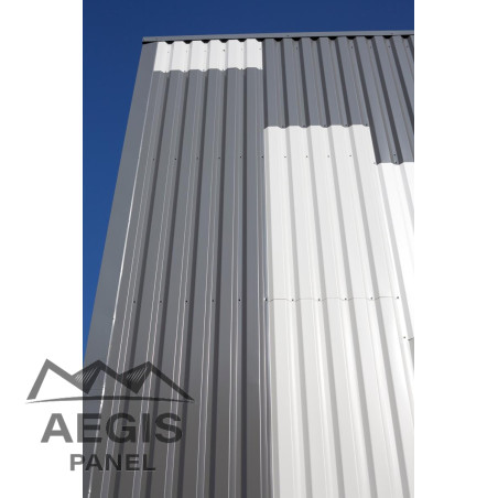 Bardage Tôle sèche nervurée H nerv 25mm x L 1085mm 25µ