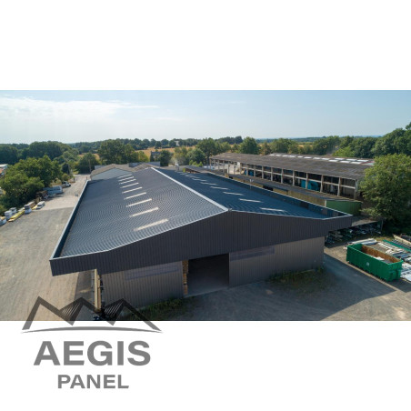 Bardage Tôle sèche nervurée creux d'onde H nerv 25mm x L1085mm 25µ