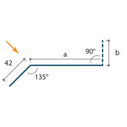Closoir à bord découpé Durable L 1050 - 2100mm 35 µ