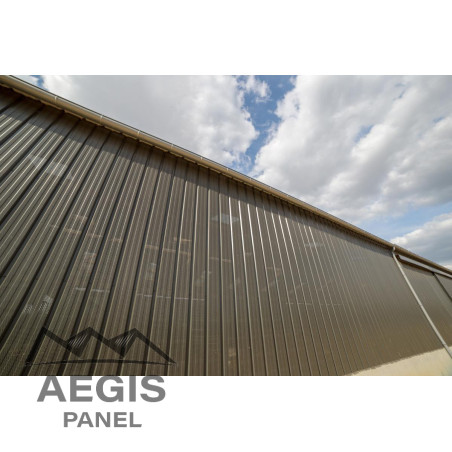 Bardage Tôle sèche nervurée creux d'onde perforée H nerv 25mm x L1085mm 25µ