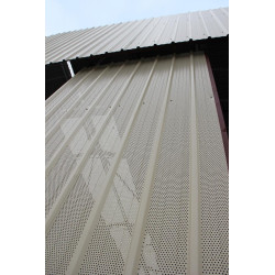 Bardage Tôle sèche nervurée creux d'onde perforée H nerv 25mm x L1085mm 25µ