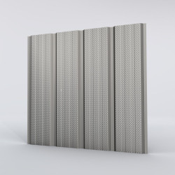 Bardage Tôle sèche nervurée creux d'onde perforée H nerv 25mm x L1085mm 25µ