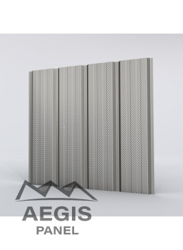 Bardage Tôle sèche nervurée creux d'onde perforée H nerv 25mm x L1085mm 25µ