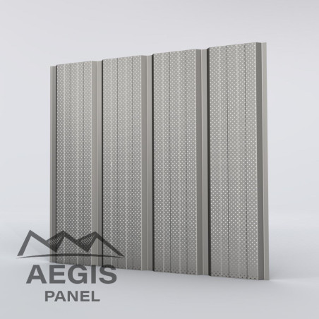 Bardage Tôle sèche nervurée creux d'onde perforée H nerv 25mm x L1085mm 25µ