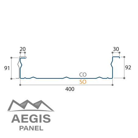 Couverture double peau H nerv 92mm x L400mm 15µ