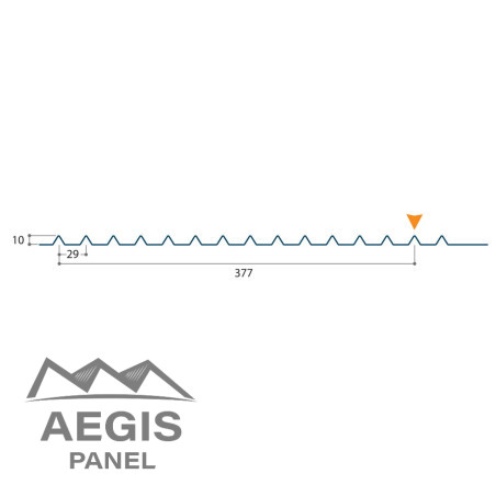 Bardage architectural Brise H 10mm x L 377 - 406 mm 25µ