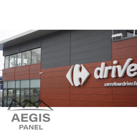 Bardage architectural Brise H 10mm x L 377 - 406 mm 25µ