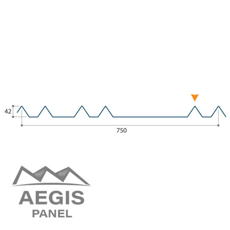 Bardage architectural Brise Vario2 H 42mm x L 750mm 25µ