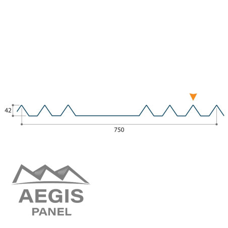 Bardage architectural Brise Vario3 H 42mm x L 750mm 25µ