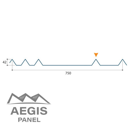Bardage architectural Brise Vario4 H 42mm x L 750mm 25µ