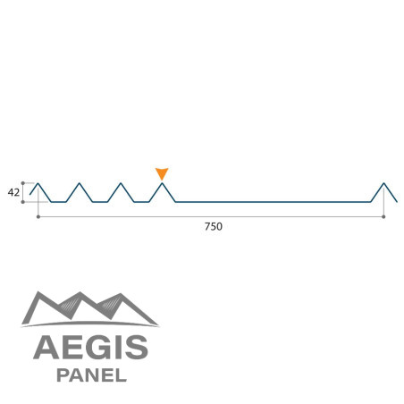 Bardage architectural Brise Vario5 H 42mm x L 750mm 25µ