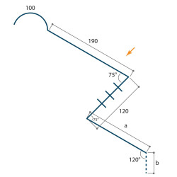 1/2 Faîtière à boudin ventilée crantée 25µ