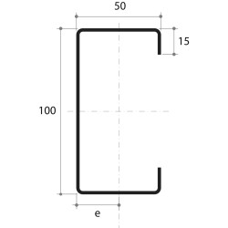 Pannes C100 Ep 50mm x 100mm