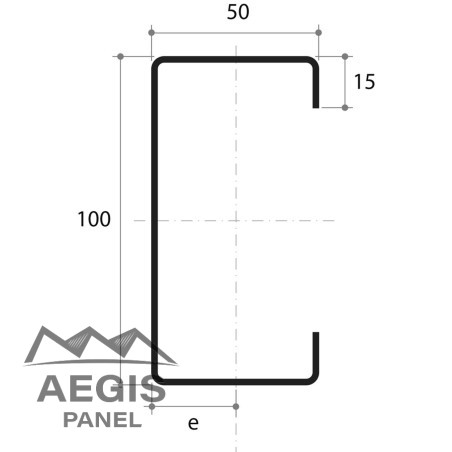 Pannes C100 Ep 50mm x 100mm