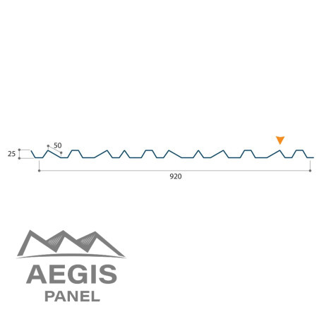 Bardage architectural Estisien H 25mm x L 920mm 25µ