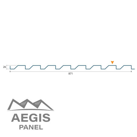 Bardage architectural Estisien H 26mm x L 871mm 25µ
