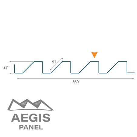 Bardage architectural Estisien H 37mm x L 360mm 25µ