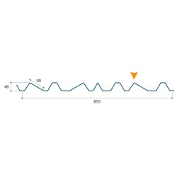 Bardage architectural Estisien H 46mm x L 855mm 25µ