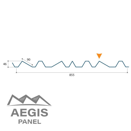 Bardage architectural Estisien H 46mm x L 855mm 25µ