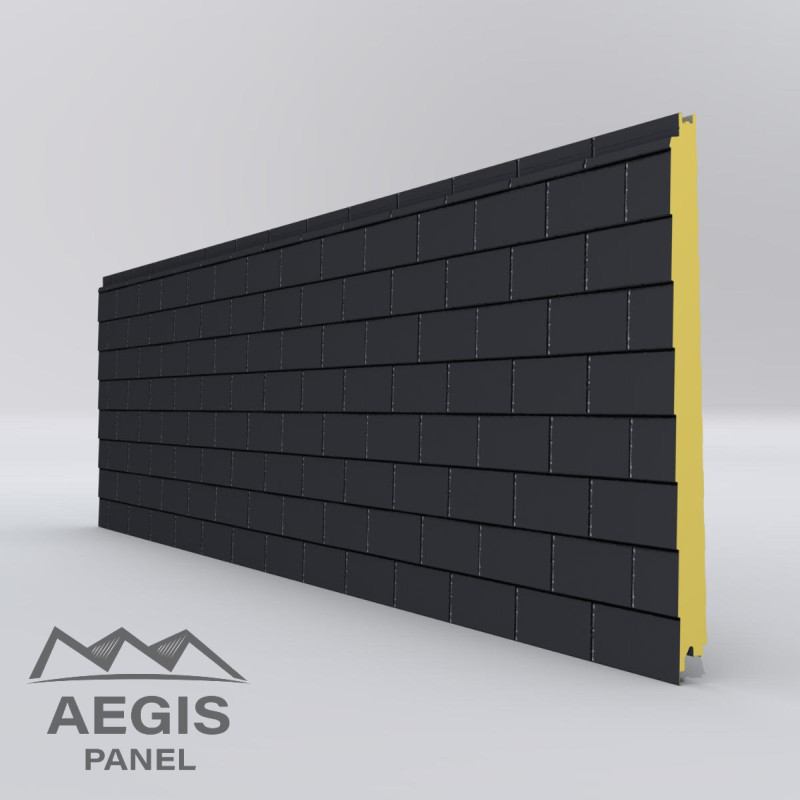 Bardage Panneau Sandwich Ardoise L1000mm 40µ