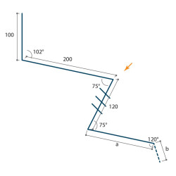 Faîtage contre mur cranté ventilé Essential 25 µ