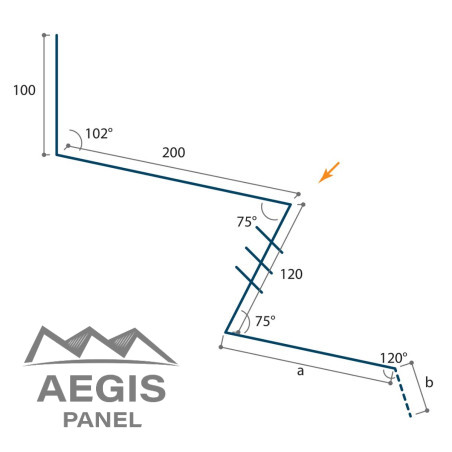 Faîtage contre mur cranté ventilé Essential 25 µ