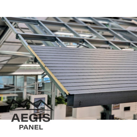 Couverture Panneau Sandwich Ardoise L1000mm 40µ