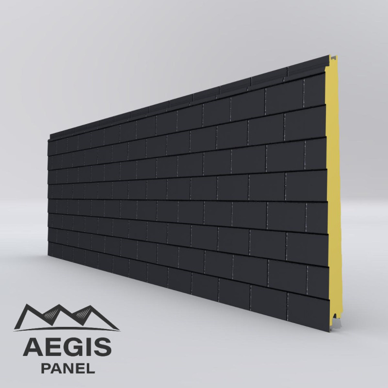 Couverture Panneau Sandwich Ardoise L1000mm 40µ