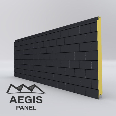 Couverture Panneau Sandwich Ardoise L1000mm 40µ