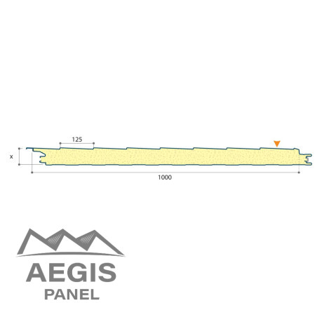 Couverture Panneau Sandwich Sidings L1000mm 40µ