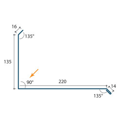 Faîtage contre mur Panneau-tuile Polyester 35 µ