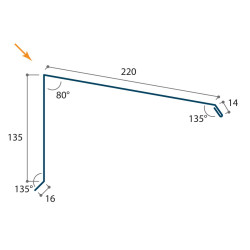 Faîtage sur mur Panneau-tuile Polyester 35 µ