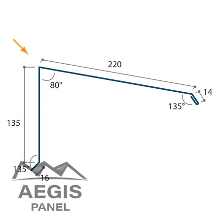 Faîtage sur mur Panneau-tuile Polyester 35 µ