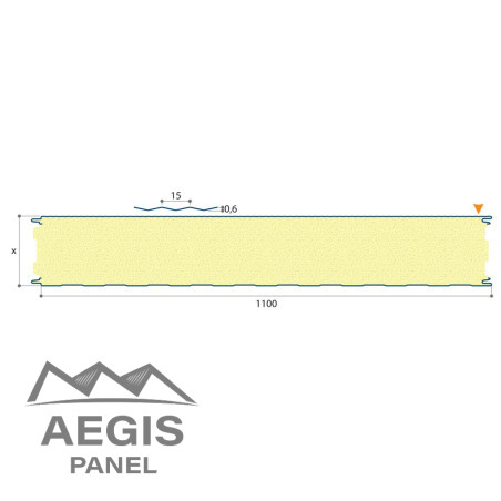 Bardage Panneau Sandwich FT Wall Micro x 1100mm 120 à 220 25µ