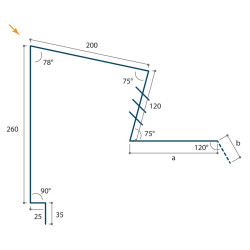 Faîtage sur mur ventilé cranté Essential 25 µ