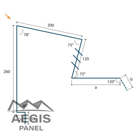 Faîtage sur mur ventilé cranté Essential 25 µ