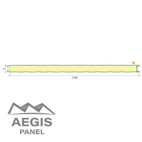 Bardage Panneau Sandwich FT Wall Lisse x 1150mm 25µ
