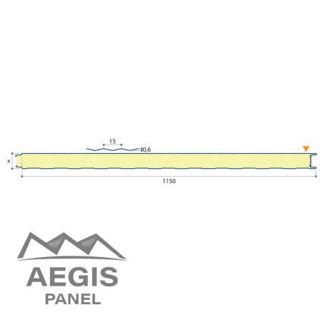 Bardage Panneau Sandwich FT Wall Micro x 1150mm 25µ