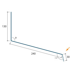 Faîtage contre mur crantée Vieo Edge Grandemat 40 µ