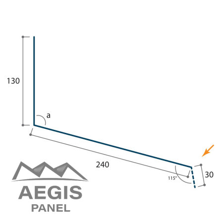 Faîtage contre mur crantée Vieo Edge Grandemat 40 µ