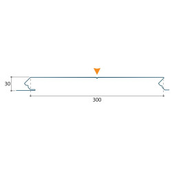 Bardage Grégale Lame Ep 30mm x L300mm 35µ